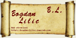Bogdan Lilić vizit kartica